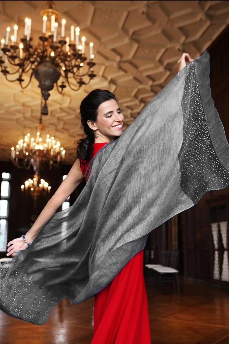 Premium Charcoal Star Gazer Scarf - Soft & Warm Winter Accessory for Women & Men - Perfect for Stargazing, Outdoor Adventures & Cold Weather Fashion