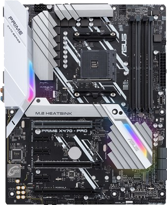 ASUS PRIME X470-PRO AM4 AMD X470 ATX Motherboard with 4 DIMM Slots, 7 PCIe & 2 M.2 Slots - Gaming PC, Workstation & Content Creation Builds