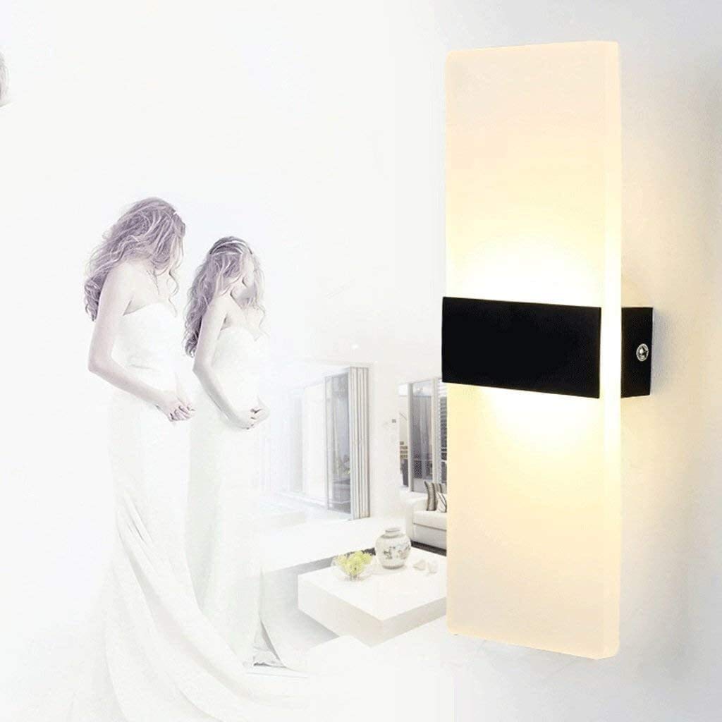 Modern Acrylic Wall Sconce with Wrought Iron Frame - LED Wall Lamp for Living Room, Bedroom, Study & Restaurant - Perfect for Ambient Lighting and Home Decor