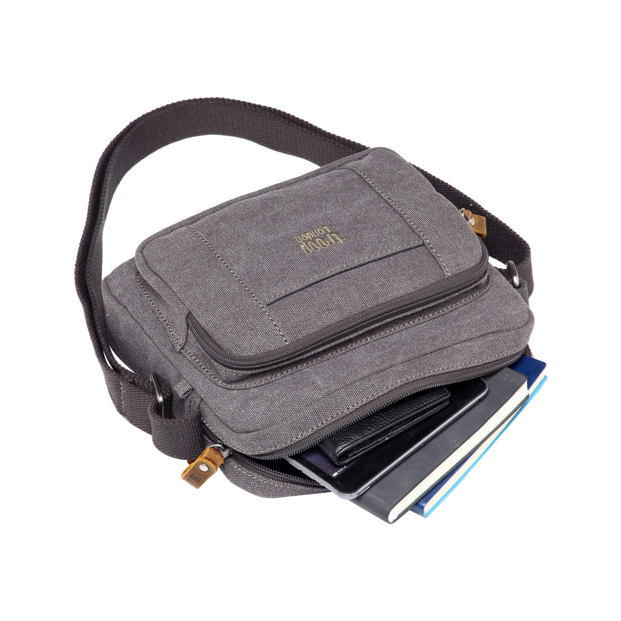Troop London Classic Canvas Crossbody Bag for Women & Men - Stylish & Durable Shoulder Bag for Travel, Work & Everyday Use