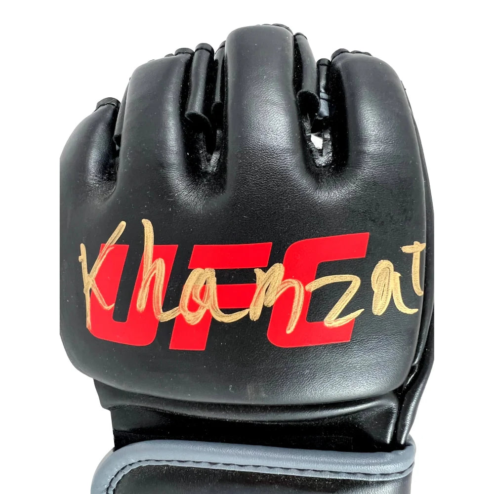 Authentic Khamzat Chimaev Signed UFC Gloves - Borz COA JSA Certified Autograph - Perfect for MMA Collectors & UFC Memorabilia Displays