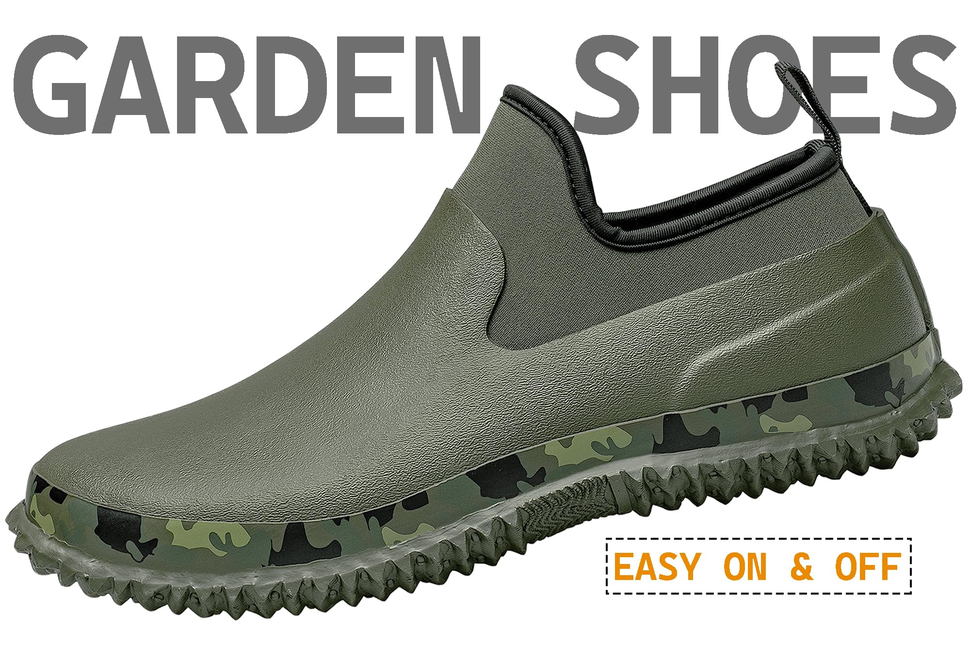TENGTA Unisex Waterproof Garden & Rain Boots - Slip-Resistant Rubber Mud Shoes for Men & Women - Ideal for Gardening, Car Washing & Outdoor Activities