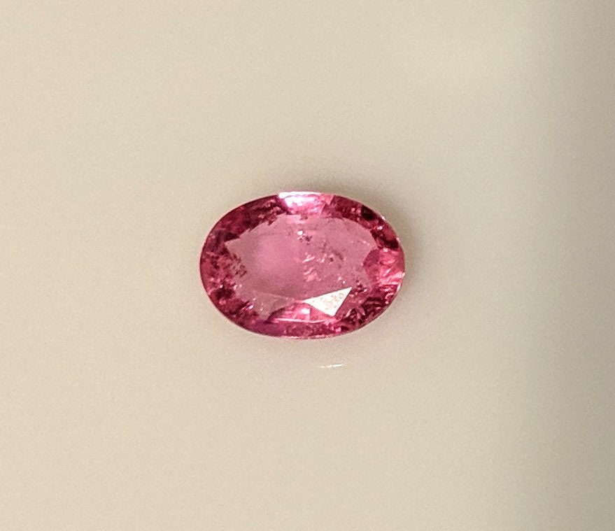 0.78ct Natural Medium Pink Sapphire Loose Stone - 8x6mm Oval SI Clarity, September Birthstone for Jewelry Making, Engagement Rings & Custom Designs