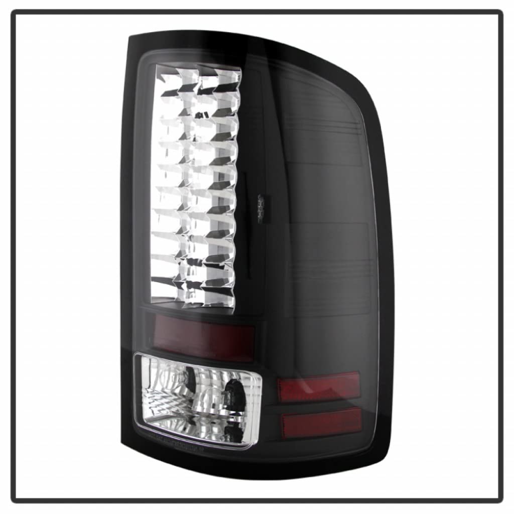 2007-2013 GMC Sierra 1500 LED Tail Lights Pair - Black Spyder Aftermarket Upgrade | 5014948 | Enhanced Visibility & Style for Night Driving & Off-Road Adventures