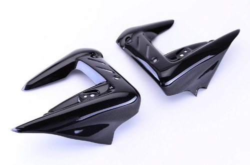 Bestem Carbon Fiber Radiator Covers for Triumph Street Triple 2011-2012 | Plain Weave Design | Lightweight & Durable Motorcycle Accessory | Perfect for Street Riding & Performance Upgrades