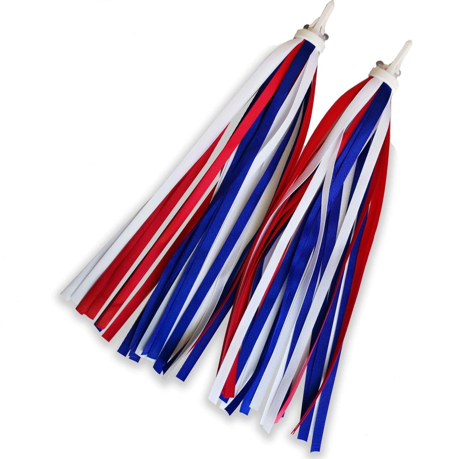 1 Pair Patriotic Bike Streamers - Red White Blue Bike Tassels & Ribbon Decorations for Bicycle, Scooter, Tricycle Handlebar | Perfect for 4th of July, Memorial Day & Independence Day Celebrations