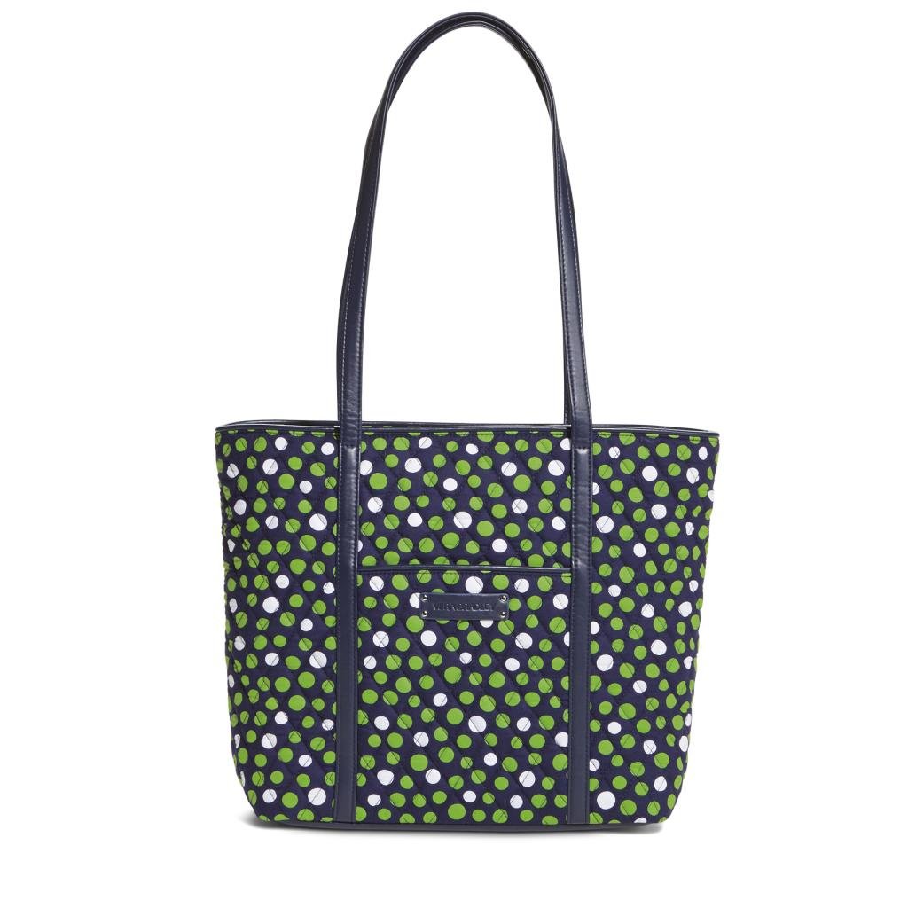 Vera Bradley Women's Cotton Small Trimmed Vera Tote Bag - Stylish & Lightweight Handbag for Work, Travel & Everyday Use | Perfect Gift for Women