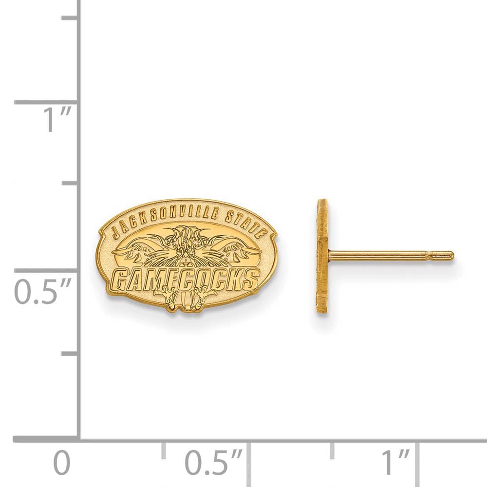 GP Jacksonville State University XS Post Earrings - Small Gold Plated Stud Earrings for Women, Perfect for Daily Wear, Gifts & School Spirit Accessories