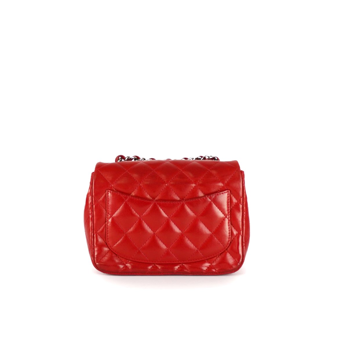 Chanel Quilted Square Mini Bag in Red Lambskin Leather - Luxury Crossbody Purse for Women, Perfect for Parties & Evening Events