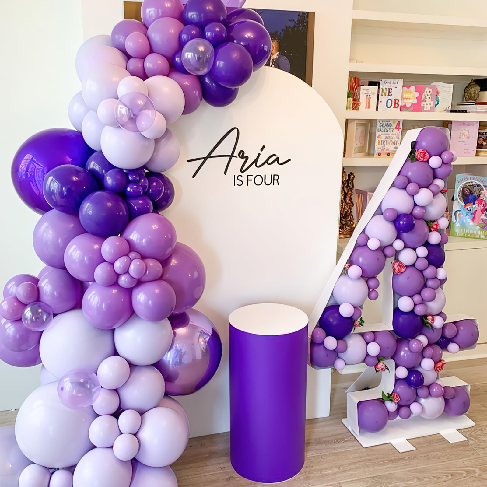 51-Pack 12 Inch Light Purple Balloons (Lavender) for Party Decorations - Perfect for Balloon Garlands, Arches, Weddings & Baby Showers | Durable Latex Balloons for Indoor/Outdoor Events