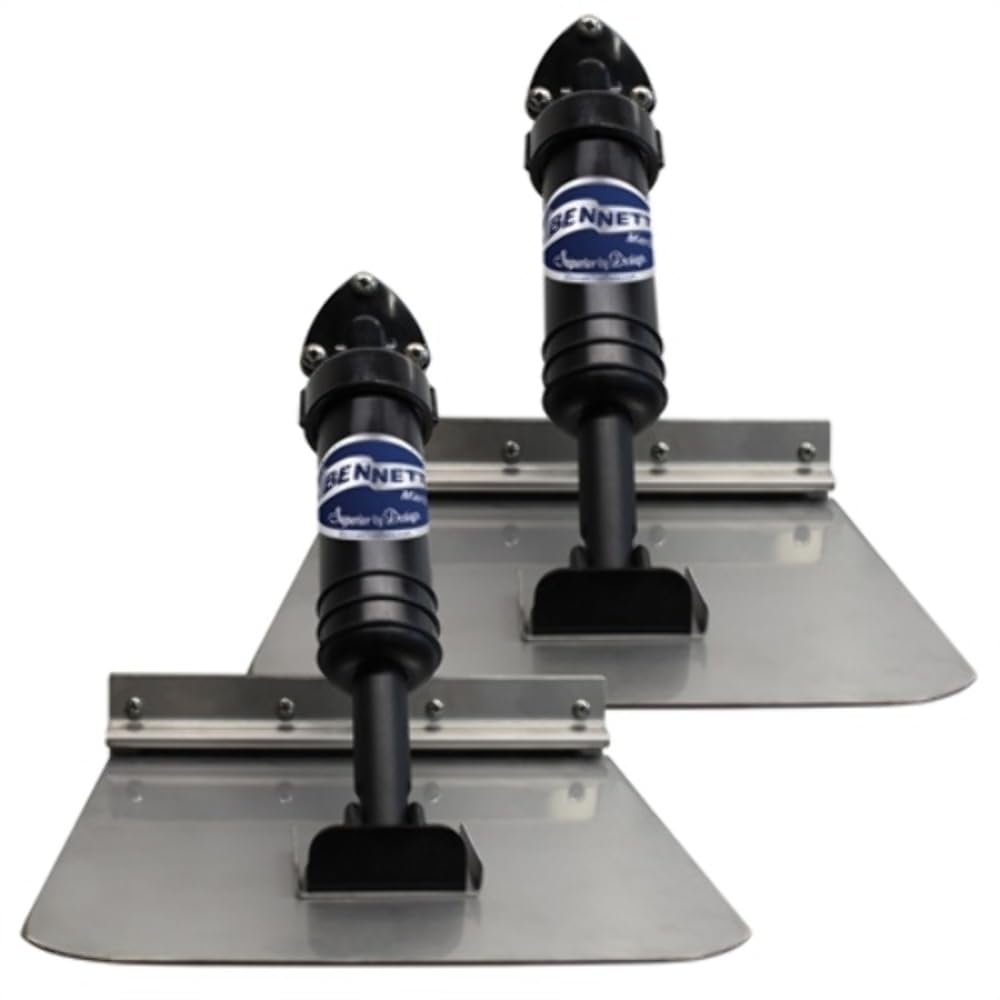 Bennett SLT6 Self-Leveling Trim Tab System for Boats 10-14 Feet - Improve Stability & Performance for Fishing, Cruising & Watersports