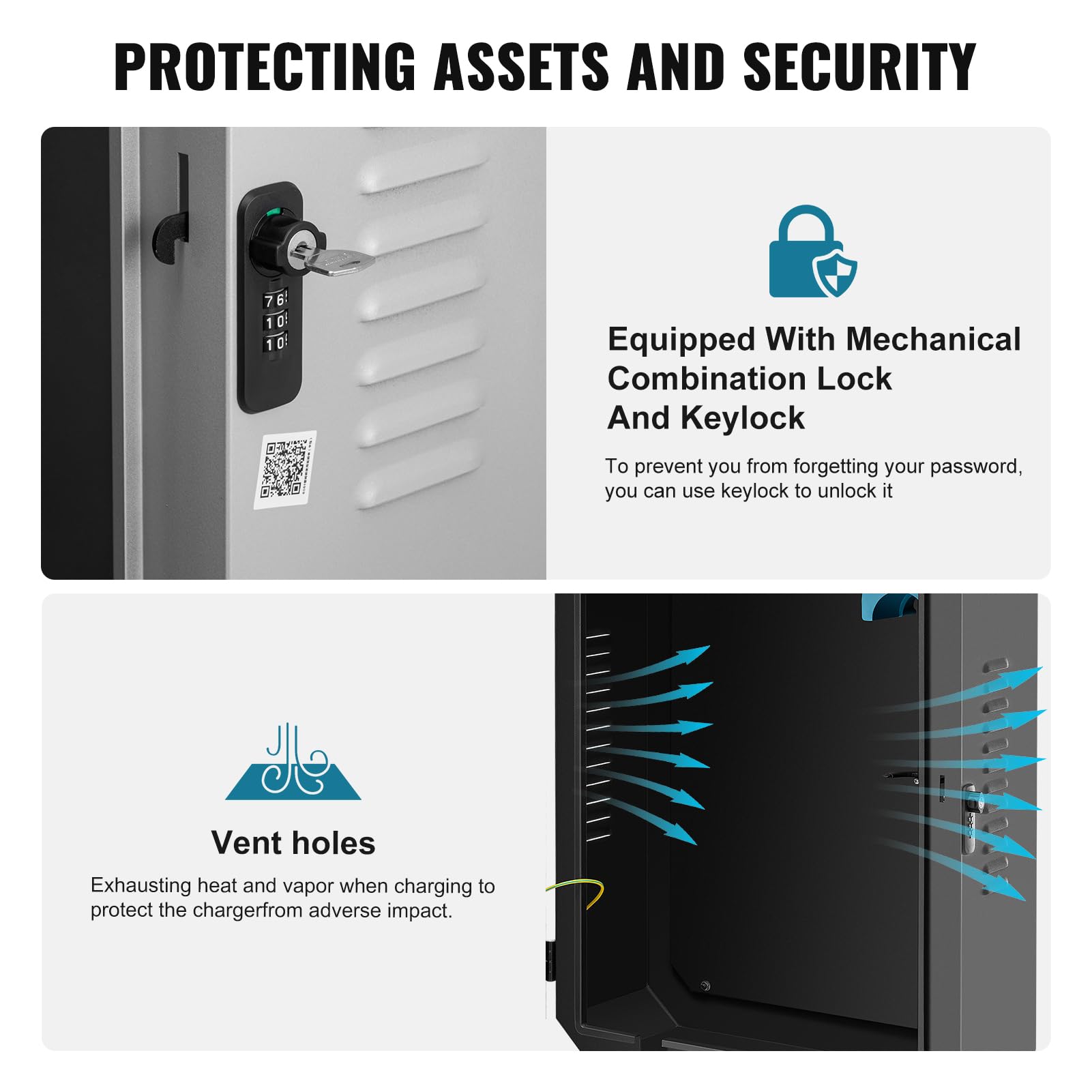 Tesla Wall Connector Charging Station Box - Indoor/Outdoor Waterproof & Dustproof EV Charger Organizer with Combination Lock & Keylock - Perfect for Home Garage, Driveway & Outdoor Charging Protection