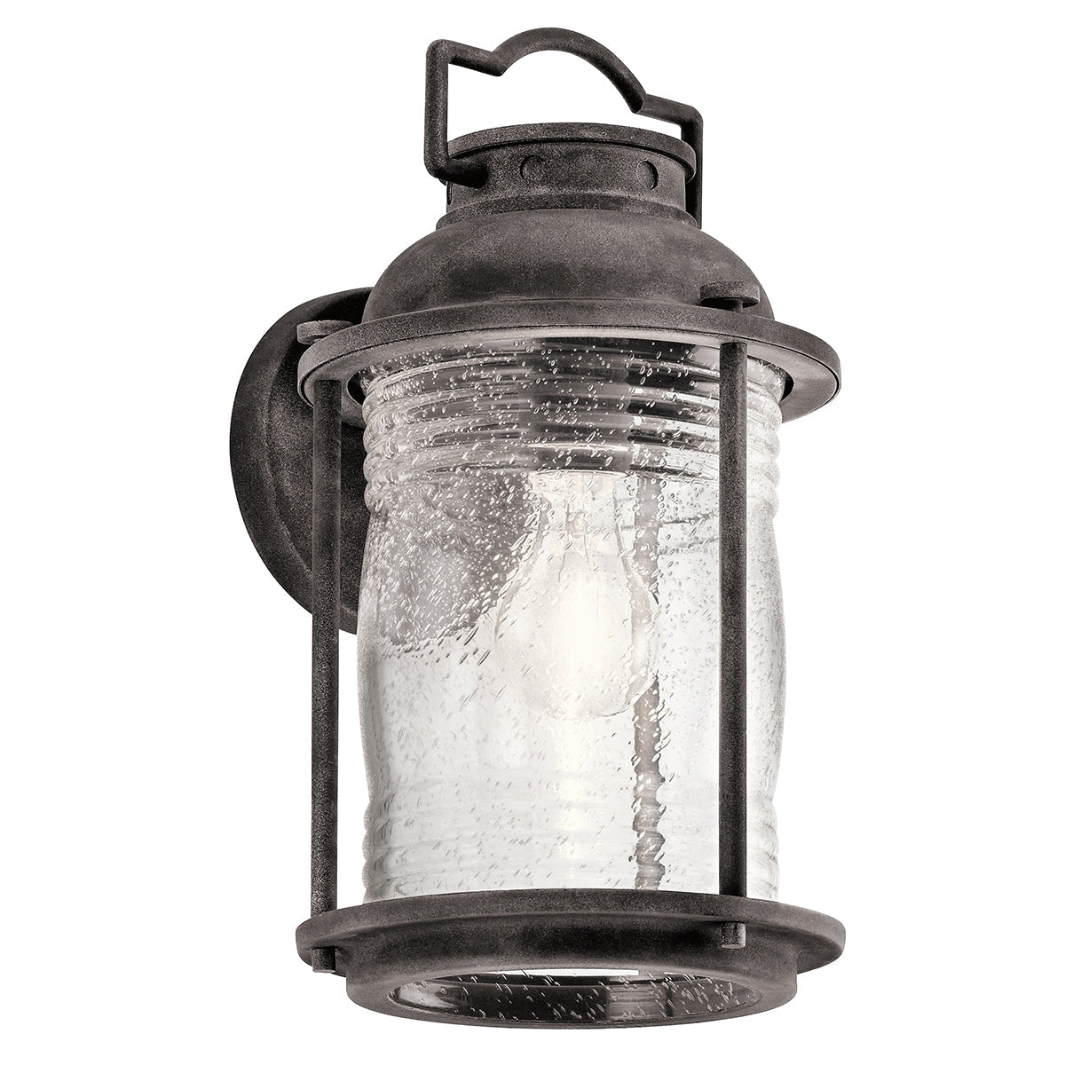 Ashland Bay Small/Medium/Large Wall Lantern - Weathered Zinc/Burnished Bronze Finish Outdoor Lighting for Patio, Garden & Porch Decor