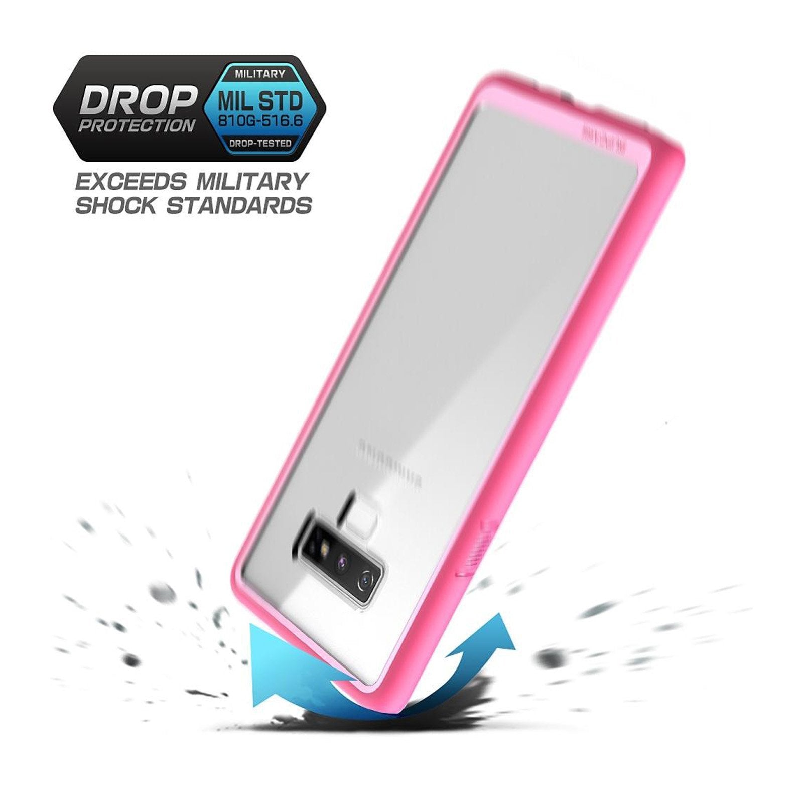 Samsung Galaxy Note 9 Unicorn Beetle Style Slim Clear Protective Phone Case - Pink | Shockproof & Scratch Resistant Cover for Everyday Use, Work & Travel