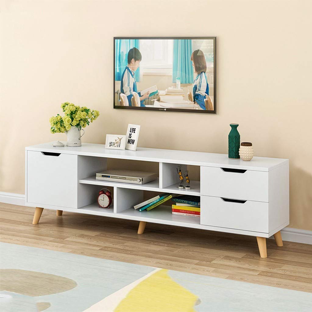 Modern Coffee Table TV Stand with 3 Storage Cabinets - Living Room Furniture for TV, Books & Decor | Perfect for Small Spaces & Apartments