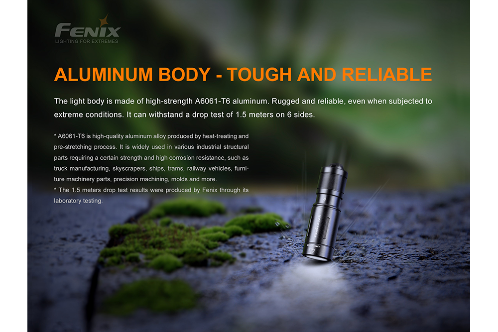Fenix E02R Ultra-Bright LED Keychain Flashlight - Compact, Rechargeable, Waterproof for Camping, Hiking & Emergency Use
