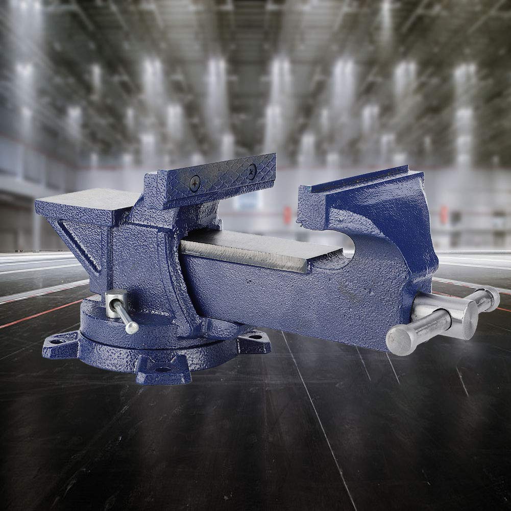 Heavy Duty Cast Iron Bench Vise - High Hardness Metalworking & Woodworking Clamp for DIY Projects, Home Workshop, and Garage Repairs