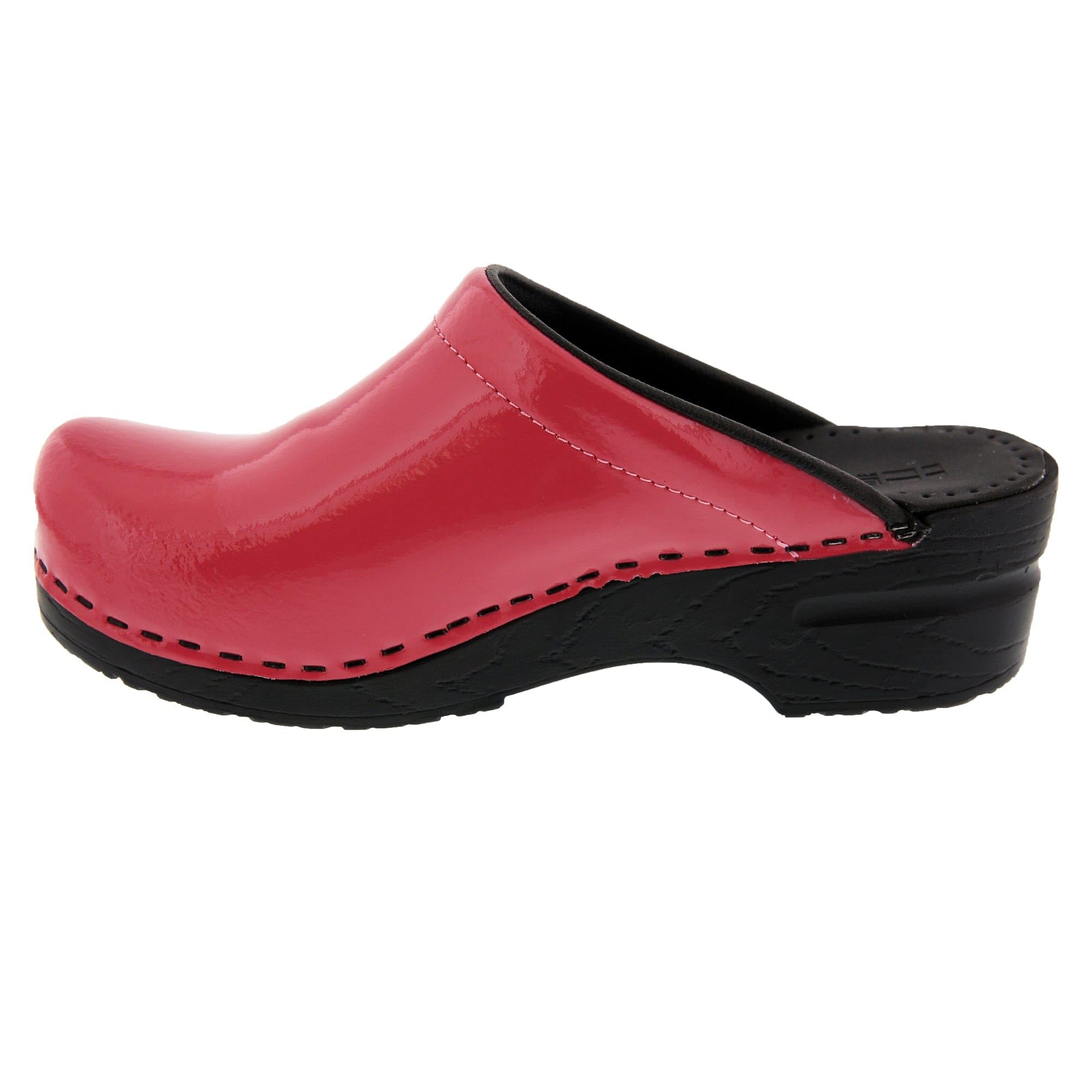 Bjork Women's PU Open Back Leather Clogs - Comfortable Slip-On Shoes for Casual Wear, Home & Office Use
