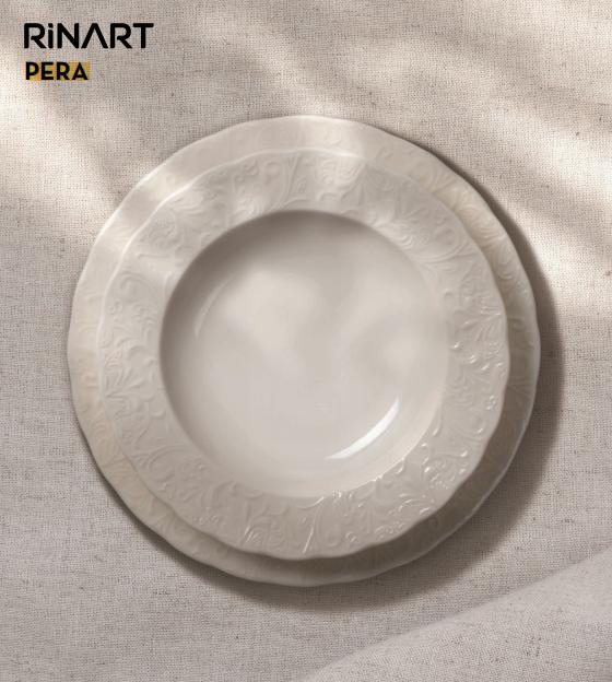 Pera Service Plate 25x17 cm - Elegant Porcelain Appetizer Plate for Dining, Entertaining & Home Decor | Perfect for Restaurants, Parties & Gifts
