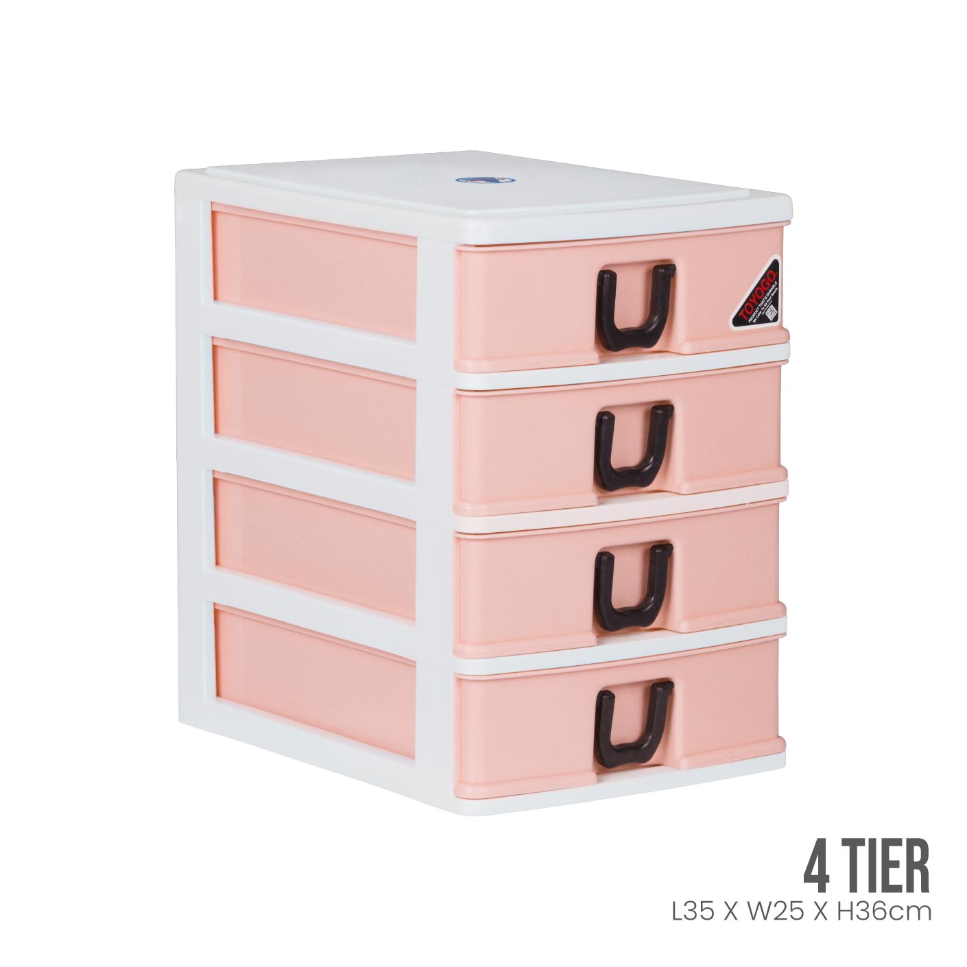 WHITE FRAME - PEACH DRAWER (401-4WF-PCH)