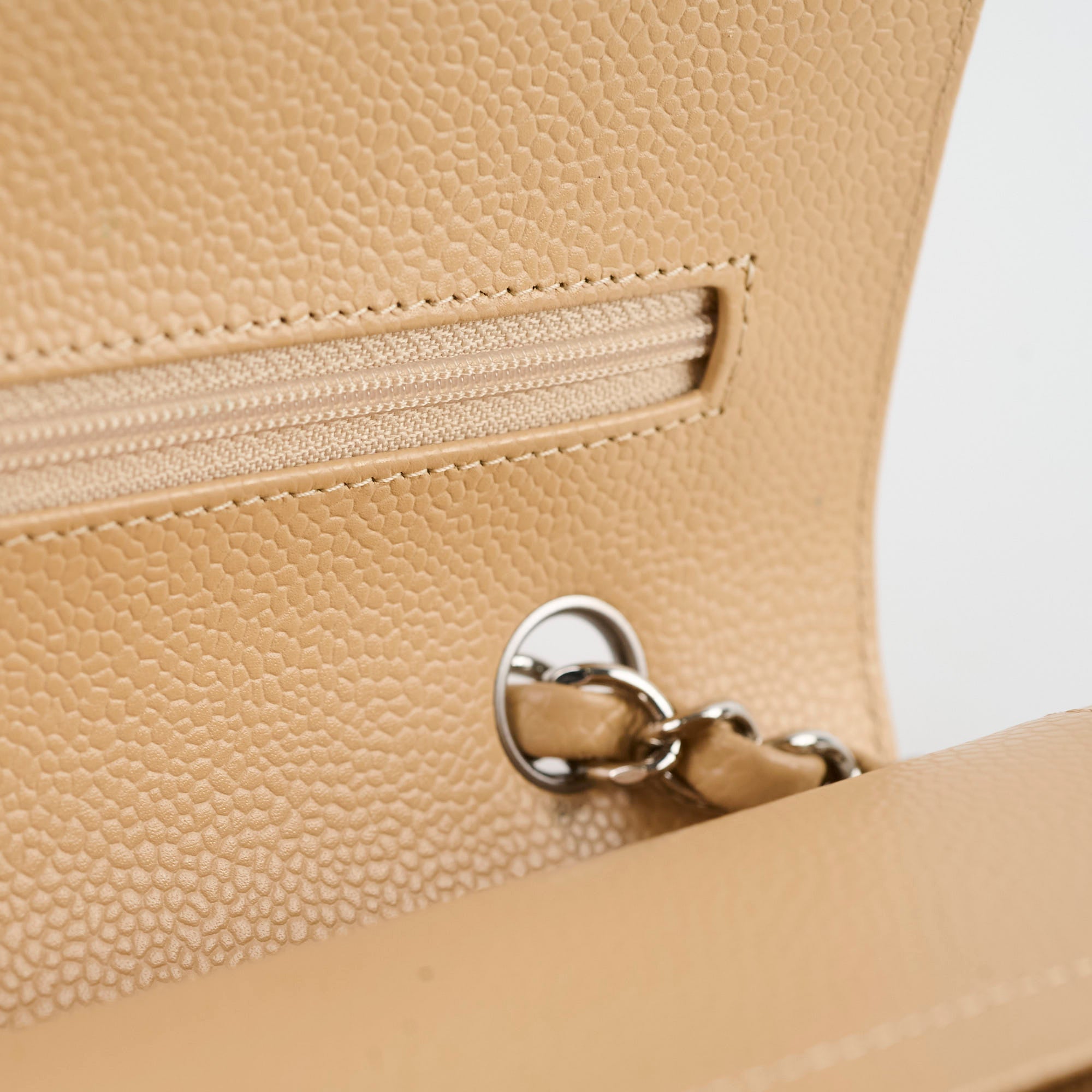 Chanel Small Caviar Double Classic Flap Bag Beige Clair - Luxury Designer Handbag for Women, Perfect for Parties, Dating & Special Occasions
