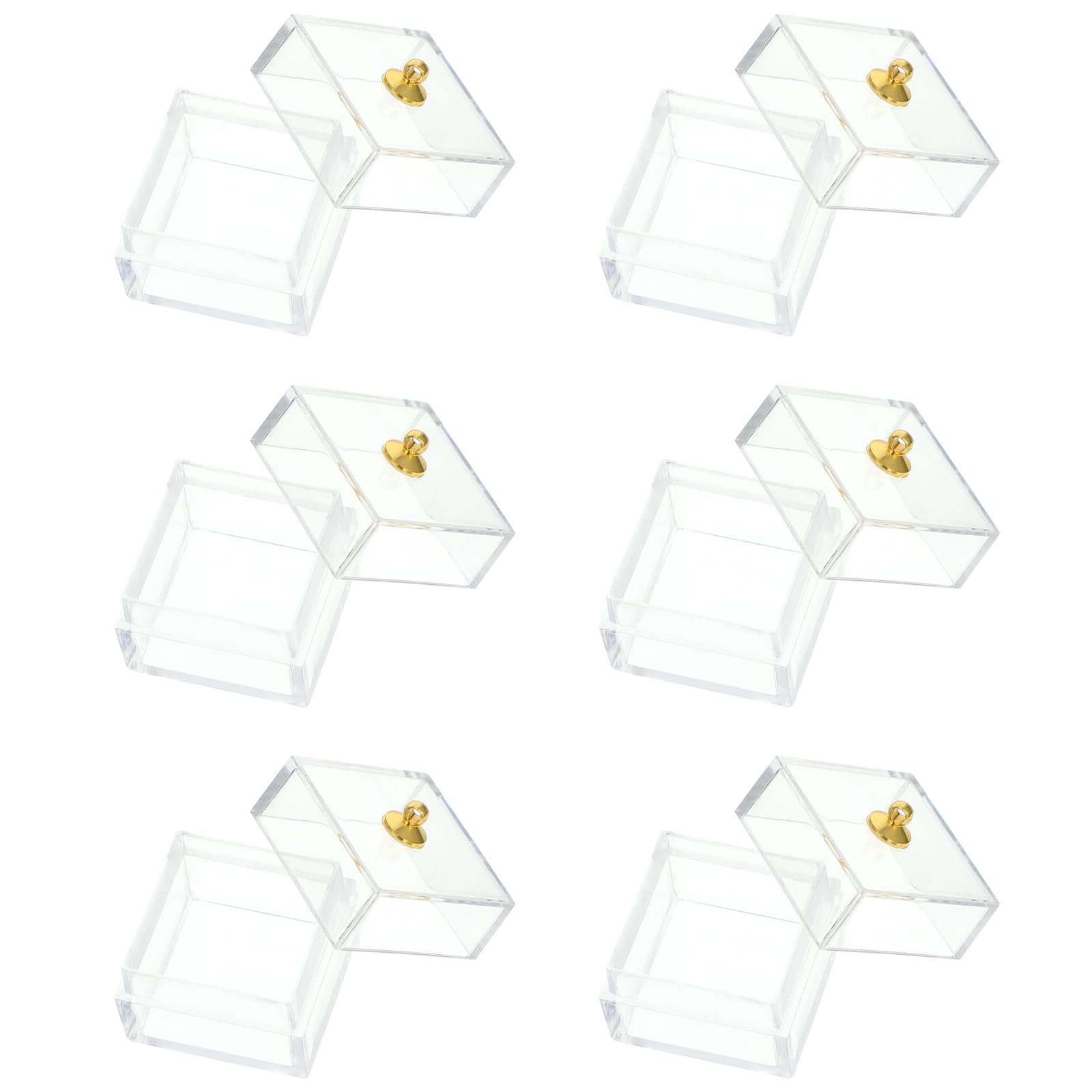 10Pcs Mini Clear Dollhouse Candy Display Boxes with Lids - Small Storage Containers for Jewelry, DIY Crafts & Miniature Organizers - Perfect for Dollhouse Displays, Candy Shops & Craft Projects