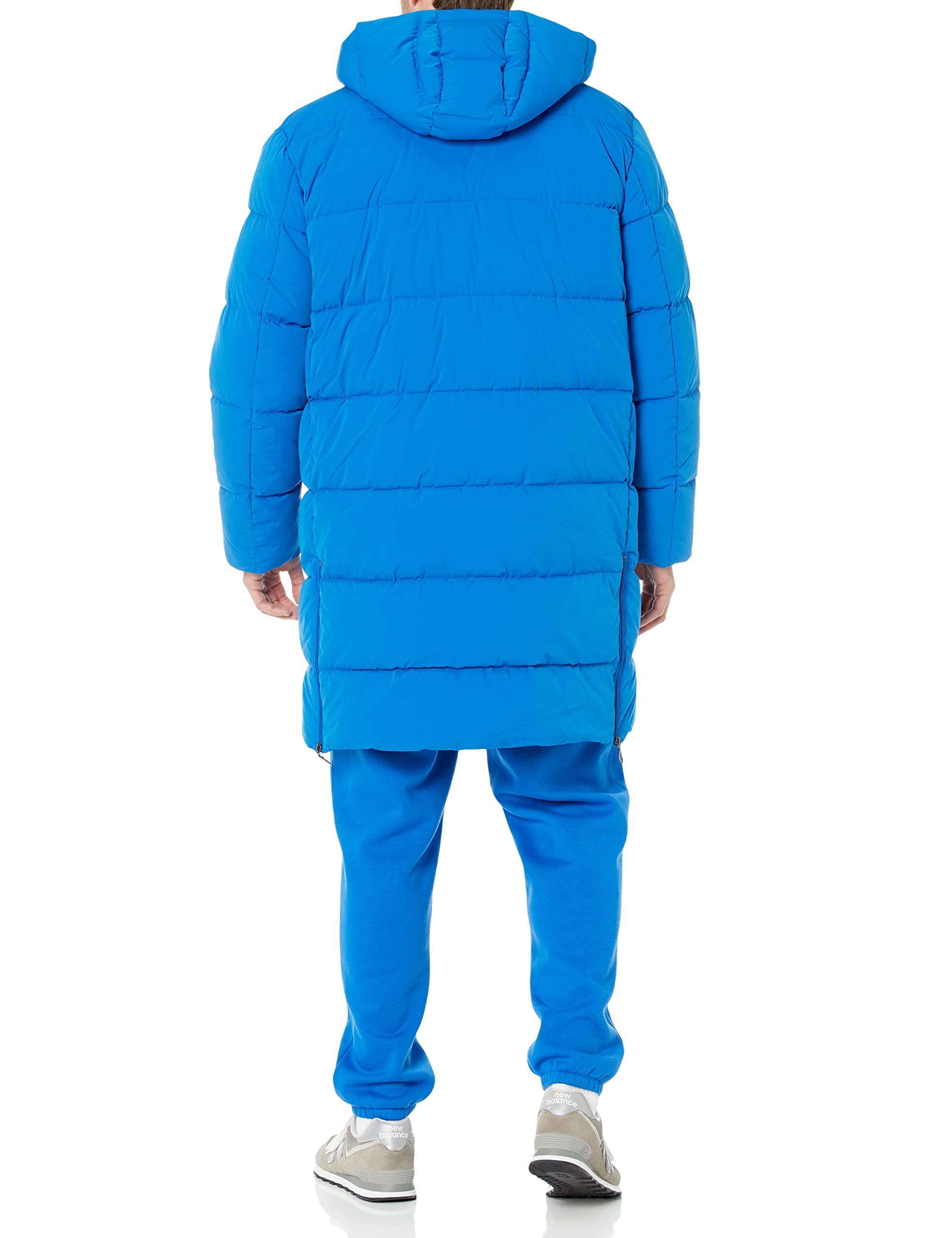 Amazon Essentials Men's Hooded Long Puffer Coat - Winter Warm Jacket for Cold Weather, Lightweight Water-Resistant Outdoor Parka - Perfect for Snow, Hiking & Daily Commute
