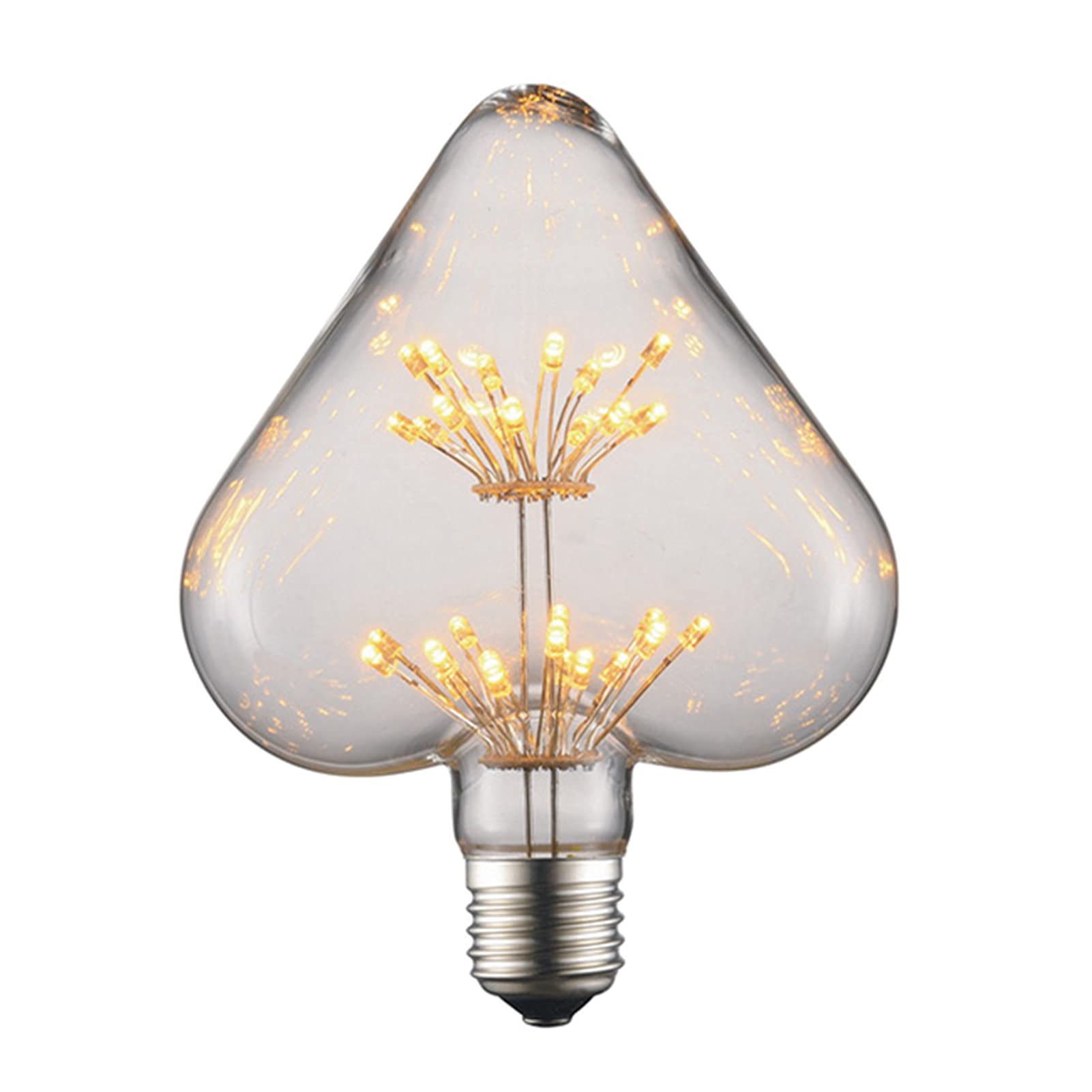 1 Pack LED Heart-Shaped Edison Light Bulbs - 30W Equivalent Vintage Light Bulb (3W, 2300K Warm Yellow) - E27 Base Energy Saving (85-265V) - Perfect for Bedroom, Cafe, Wedding & Home Decor Lighting