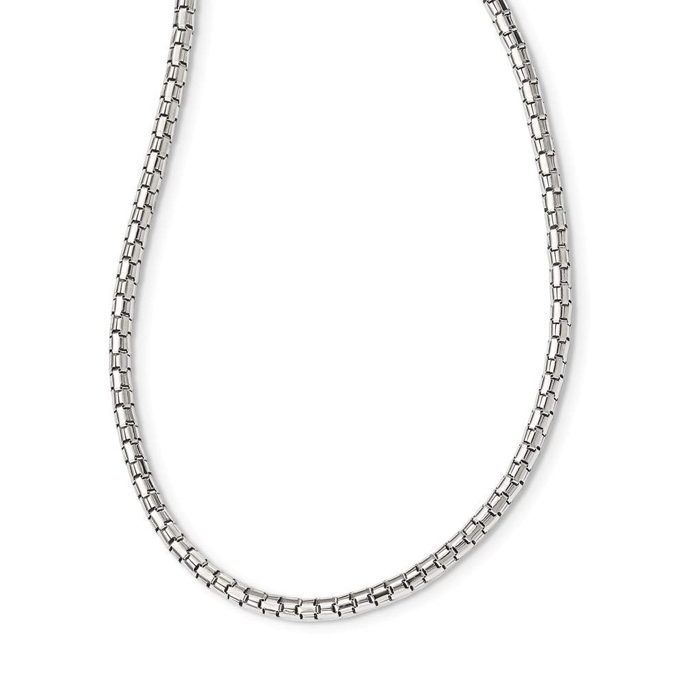 925 Sterling Silver Polished Fancy Link Necklace - 16 Inch Elegant Jewelry Gift for Women, Perfect for Birthday, Anniversary, Valentine's Day & Everyday Wear
