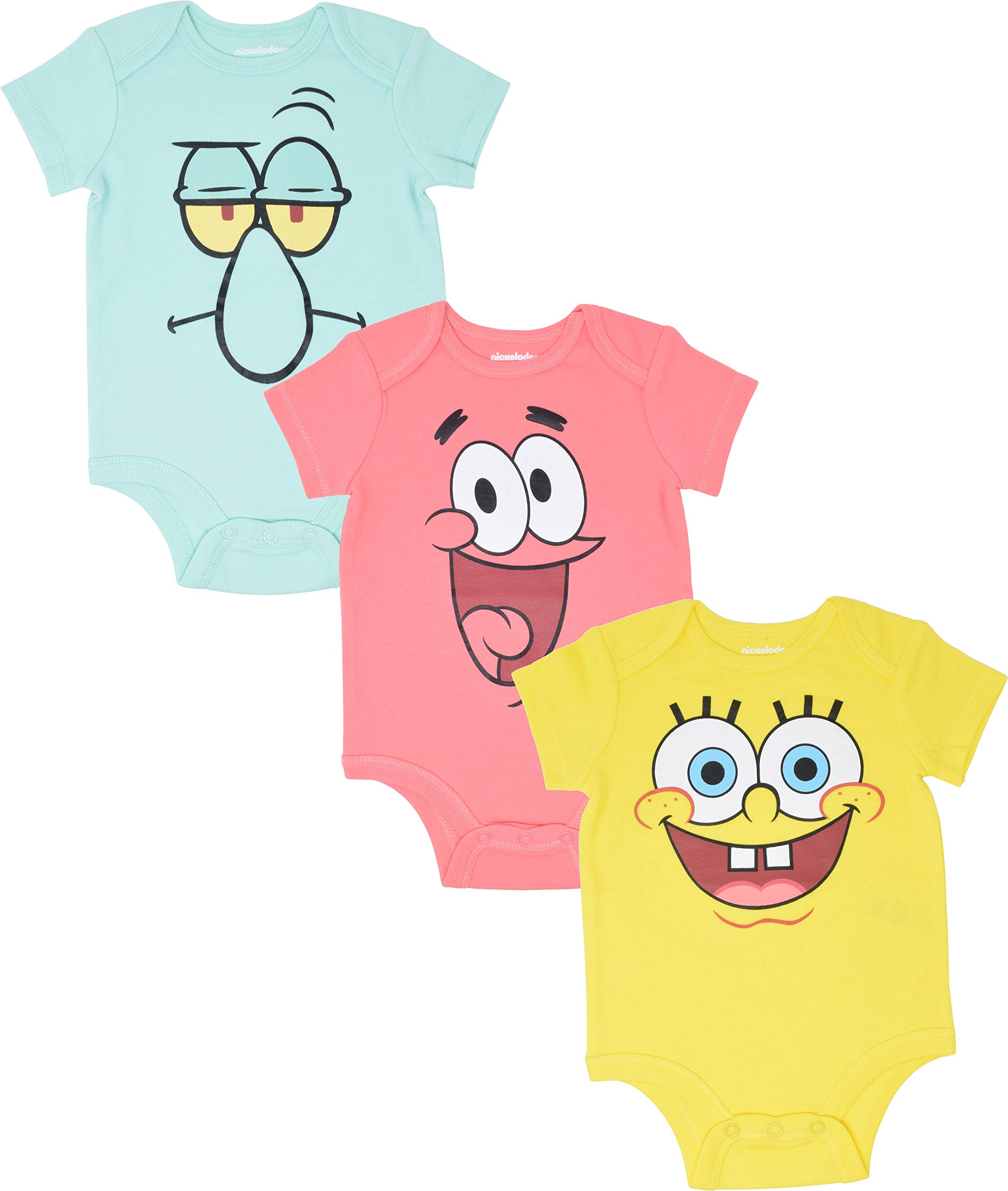 Nickelodeon SpongeBob SquarePants Baby Bodysuit - Soft Cotton Onesie for Newborn to 12 Months - Perfect for Playtime, Nursery & Family Photos