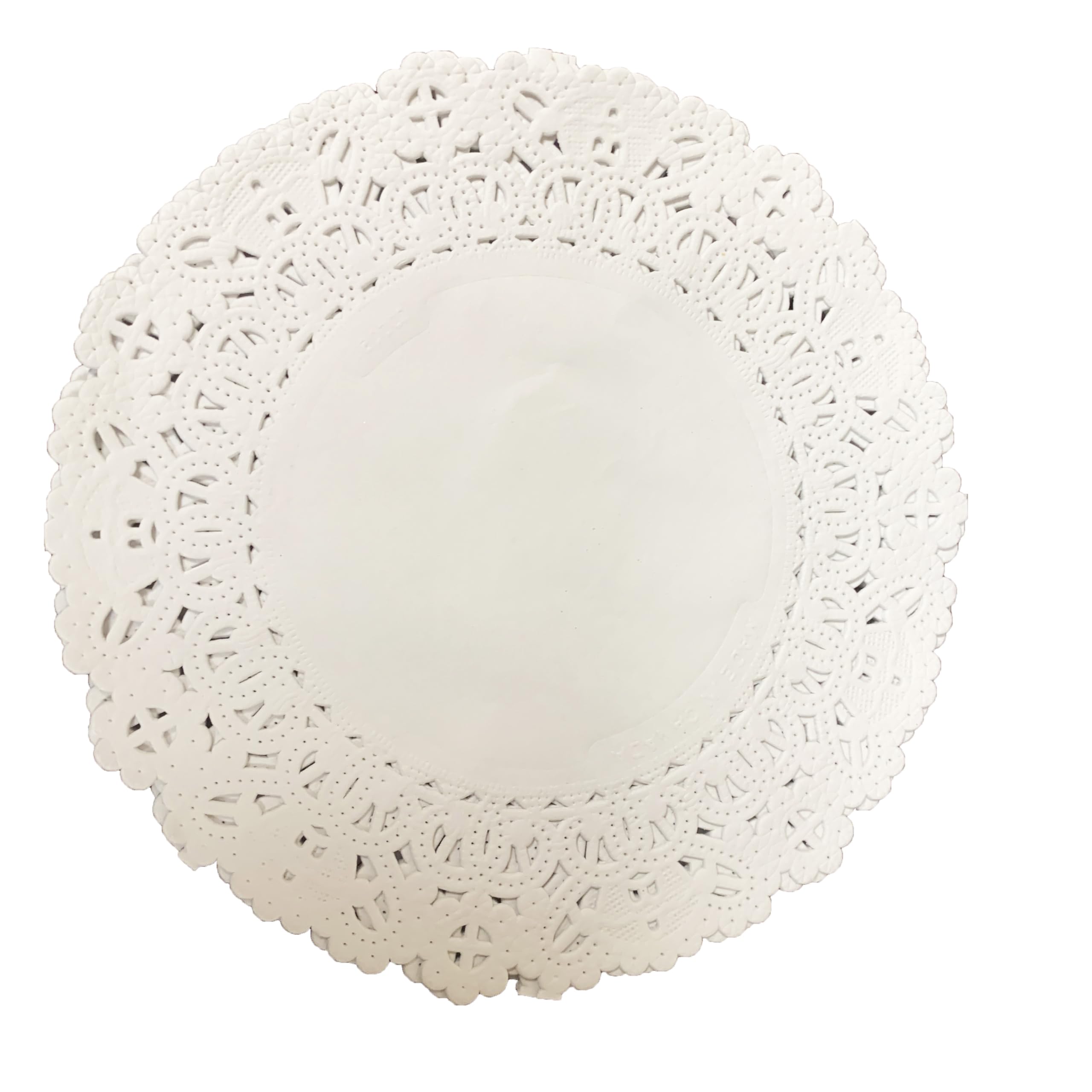 100 Pack Round White Normandy Lace Paper Doilies - 6 Inch Elegant Decorative Paper Doilies for Wedding, Party, Cake Decorating, and Table Settings