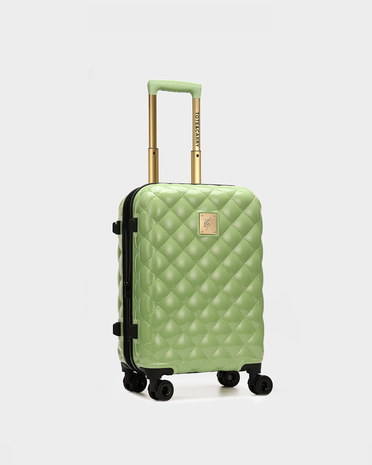 Premium Diamond 3-Piece Hardshell Luggage Set in Crystal Green - Lightweight Spinner Suitcase for Travel, Vacation & Business Trips (Carry-On, Medium & Large)