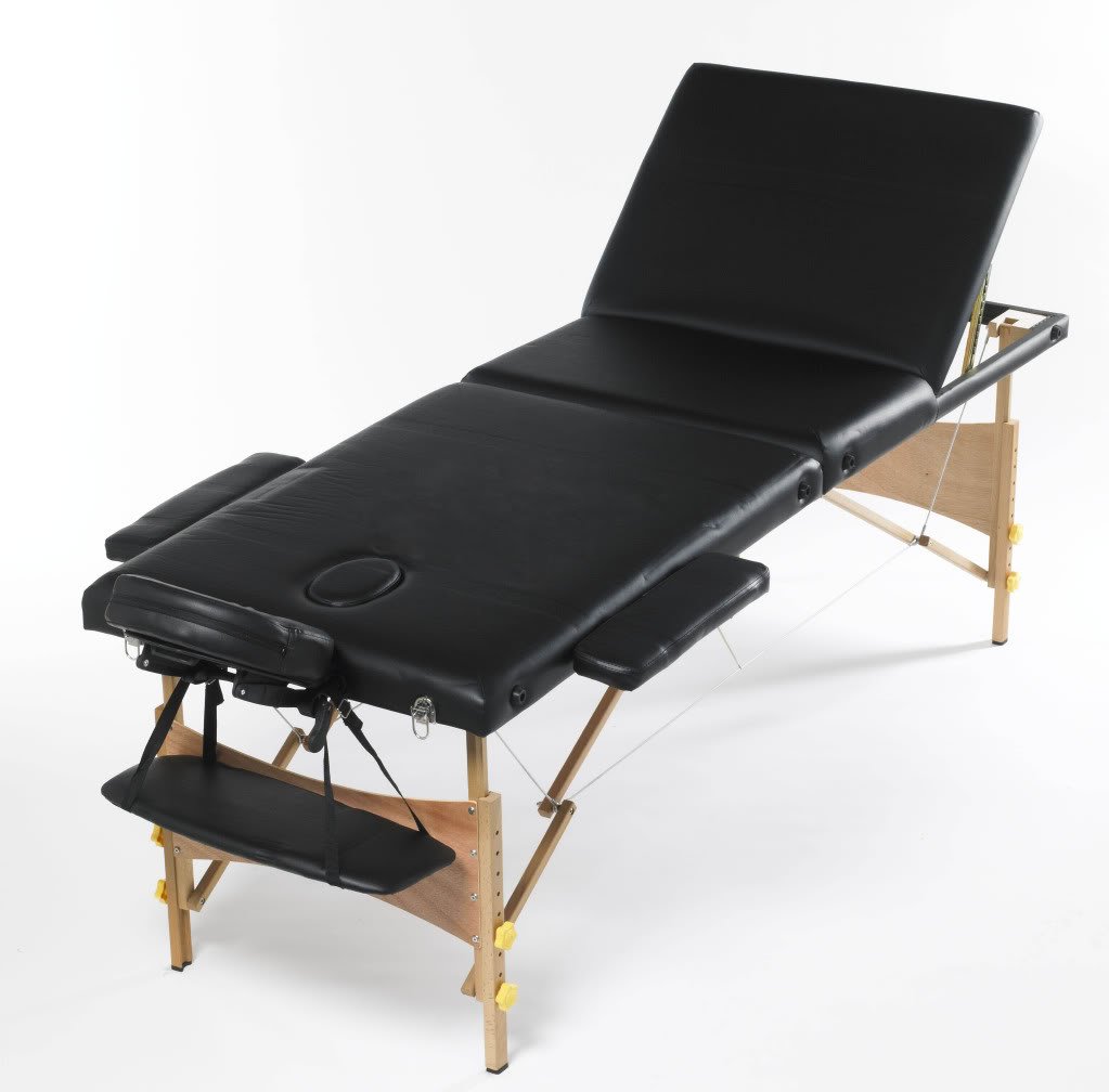 Professional Adjustable 3-Way Massage Table Bed - Portable Black Therapy Beauty Couch for Salon, Spa & Home Use - Perfect for Massage Therapists, Estheticians & Relaxation