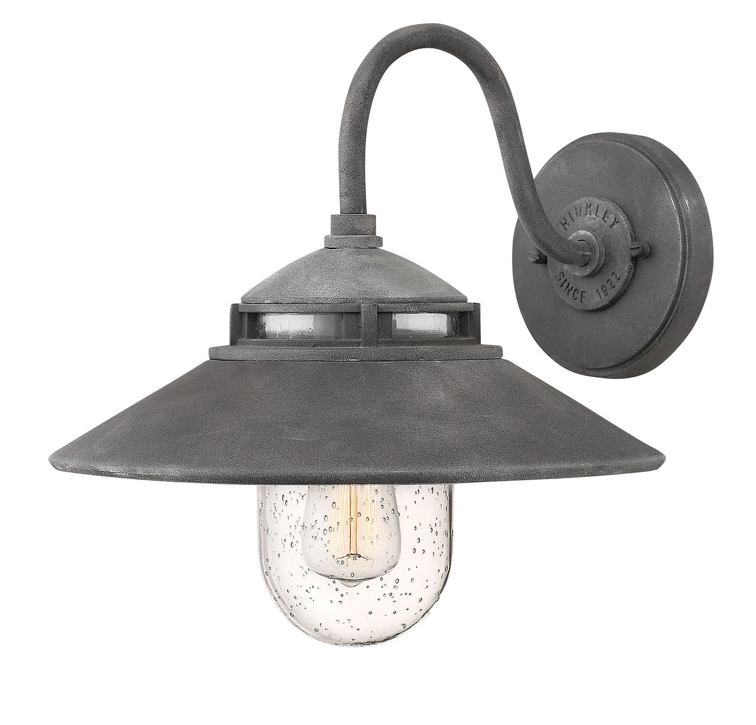 Atwell LED Wall Mount in Aged Zinc - Modern Industrial Wall Sconce for Living Room, Bedroom, and Hallway Lighting
