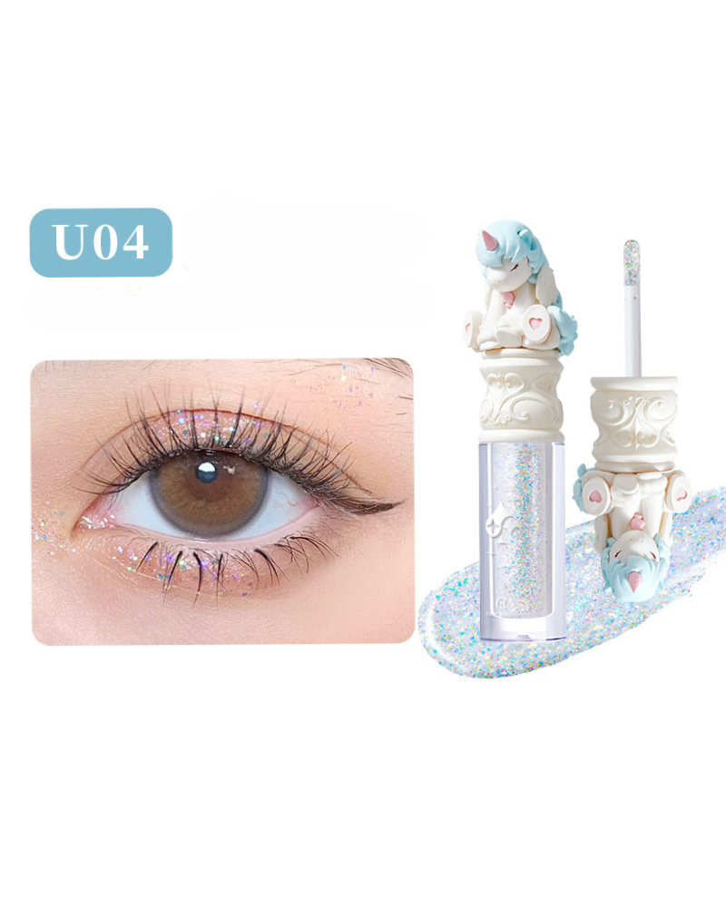 Sparkling Unicorn Liquid Eyeshadow - Long Lasting Shimmer & Glitter Makeup for Parties, Cosplay & Festive Occasions