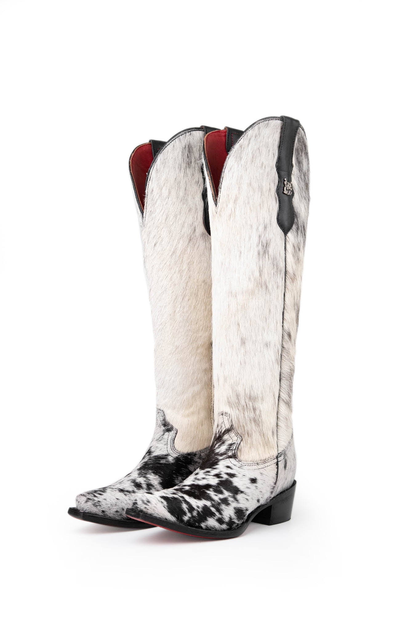 Women's Cowhide Red Bottom Snip Toe Cowgirl Boots - Size 5 - Western Style Riding Boots for Country Dancing, Rodeo & Fashion Outfits