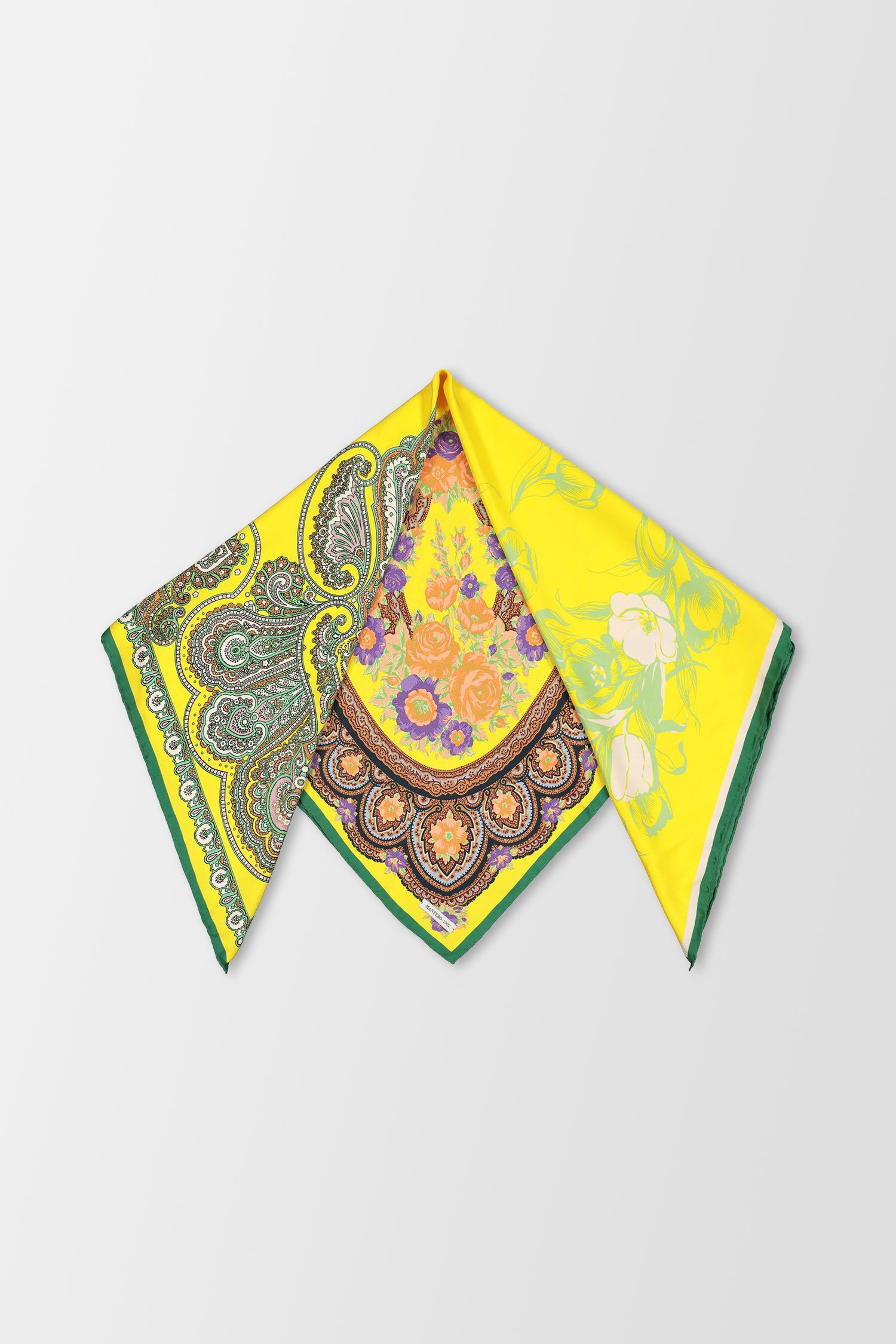 Mantero Multicolor Balcan Trip Silk Scarf - Elegant Fashion Accessory for Women, Perfect for Travel, Parties & Special Occasions
