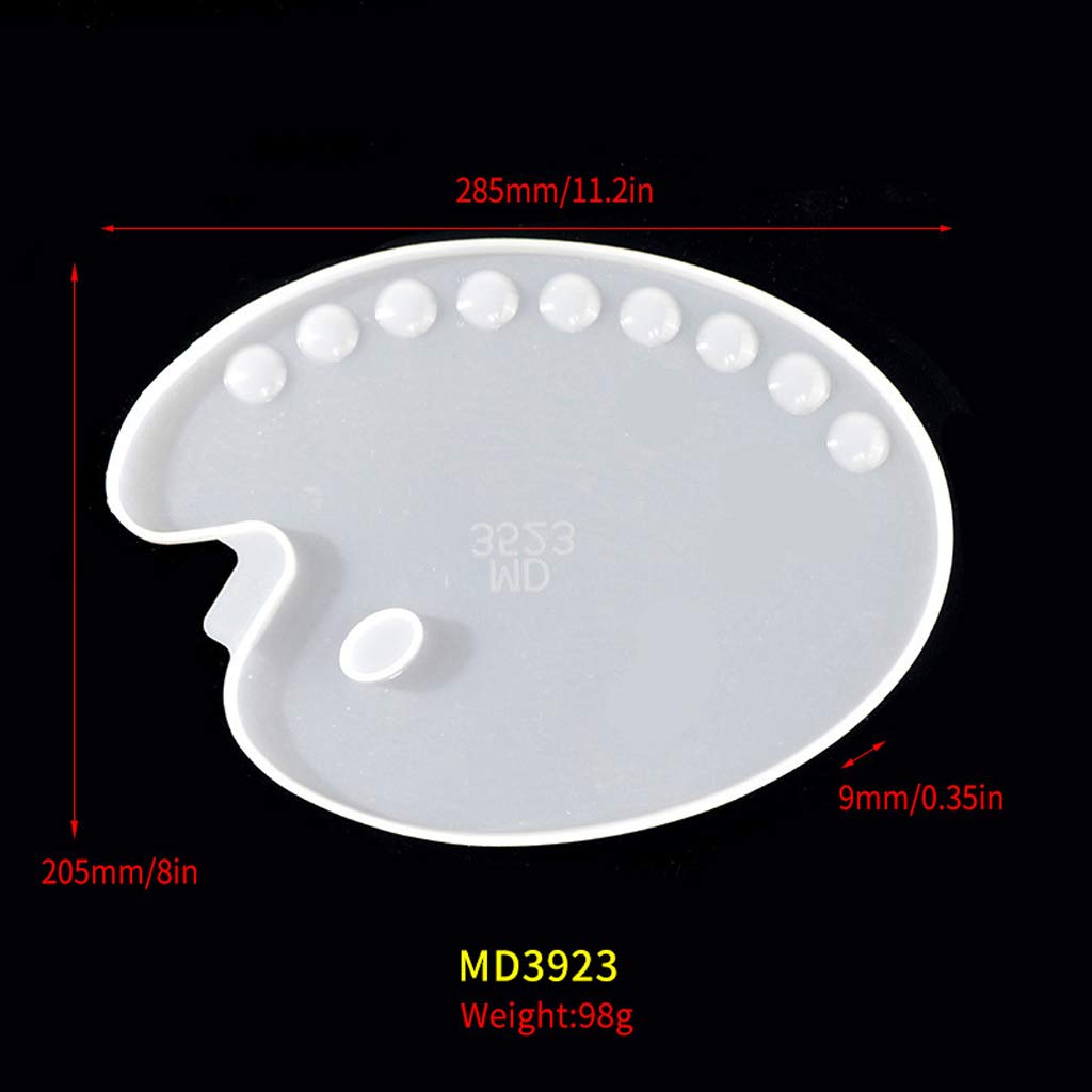 Premium Silicone Resin Molds for DIY Art - Oval Artist Paint Palette Casting Mold for Oil & Acrylic Painting - Perfect for Handmade Resin Crafts, Home Decor & Gift Making