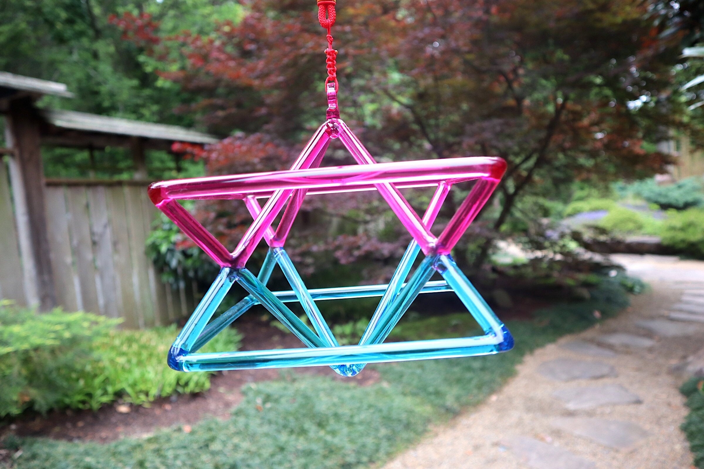 8-Piece Multi-Color Merkaba Set with Crystal Striker - Sound Healing & Meditation Instrument for Chakra Balancing - Includes Padded Carry Case for Travel & Spiritual Practice