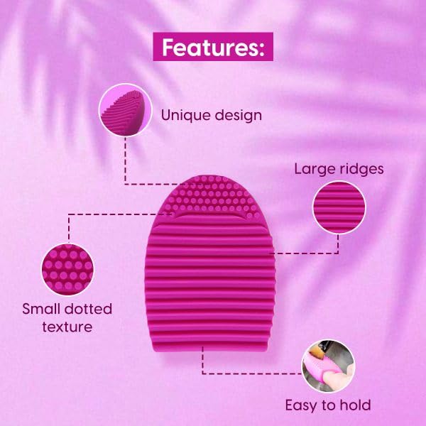 CARAPACE Silicone Makeup Brush Cleaner Pad - Quick-Drying Cosmetic Brush Cleaning Mat for Foundation, Eyeshadow & Blush Brushes (Perfect for Home & Professional Makeup Artists)