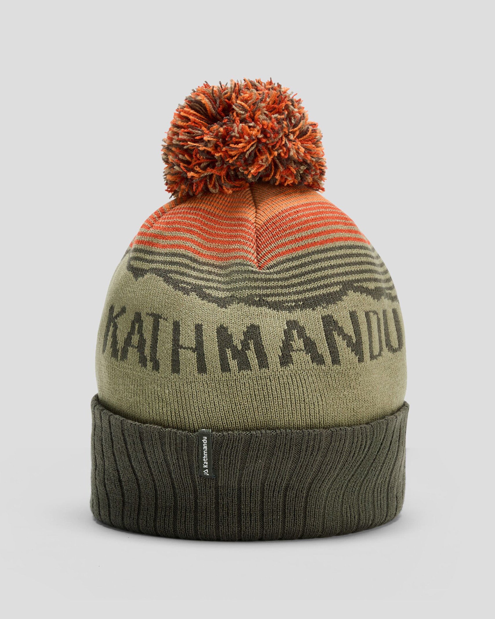 MTN Skies Pompom Beanie - Soft Winter Knit Hat for Women & Men - Beech, Dark Moss, Spicy, Jaffa Colors - Perfect for Skiing, Snowboarding & Cold Weather Fashion