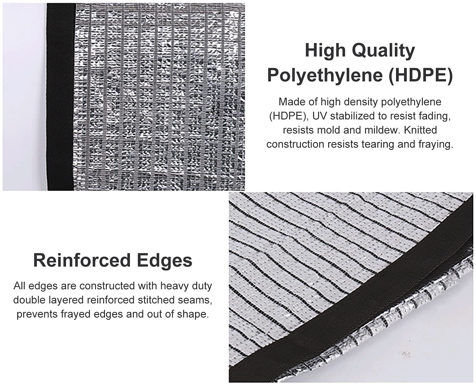 Premium Silver Reflective Aluminet Shade Cloth - 85% UV Blocking Sun Shade Net for Garden, Greenhouse, Patio & Lawn - Privacy Screen Mesh Tarp (4m x 6m / 13ft x 20ft) - Perfect for Outdoor Sun Protection & Temperature Control
