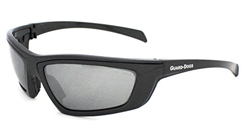 Guard-Dogs Aggressive Eyewear Sidecars 4 Sunglasses - Gun Metal Frame Tactical Sunglasses for Shooting, Motorcycling & Outdoor Sports