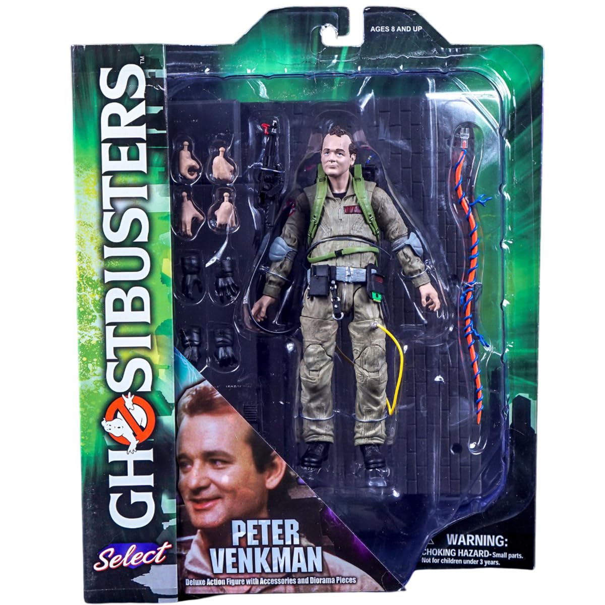 Ghostbusters Peter Venkman Action Figure - Diamond Select Toys 7-Inch Collectible with Accessories | Perfect for Display, Cosplay, and Ghostbusters Fans Collection