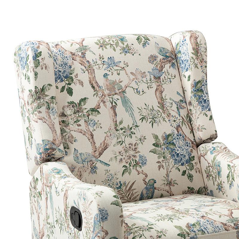 Damian Manual Swivel Glider Recliner Chair - Comfortable Living Room Furniture for Relaxing, Reading & Nursing