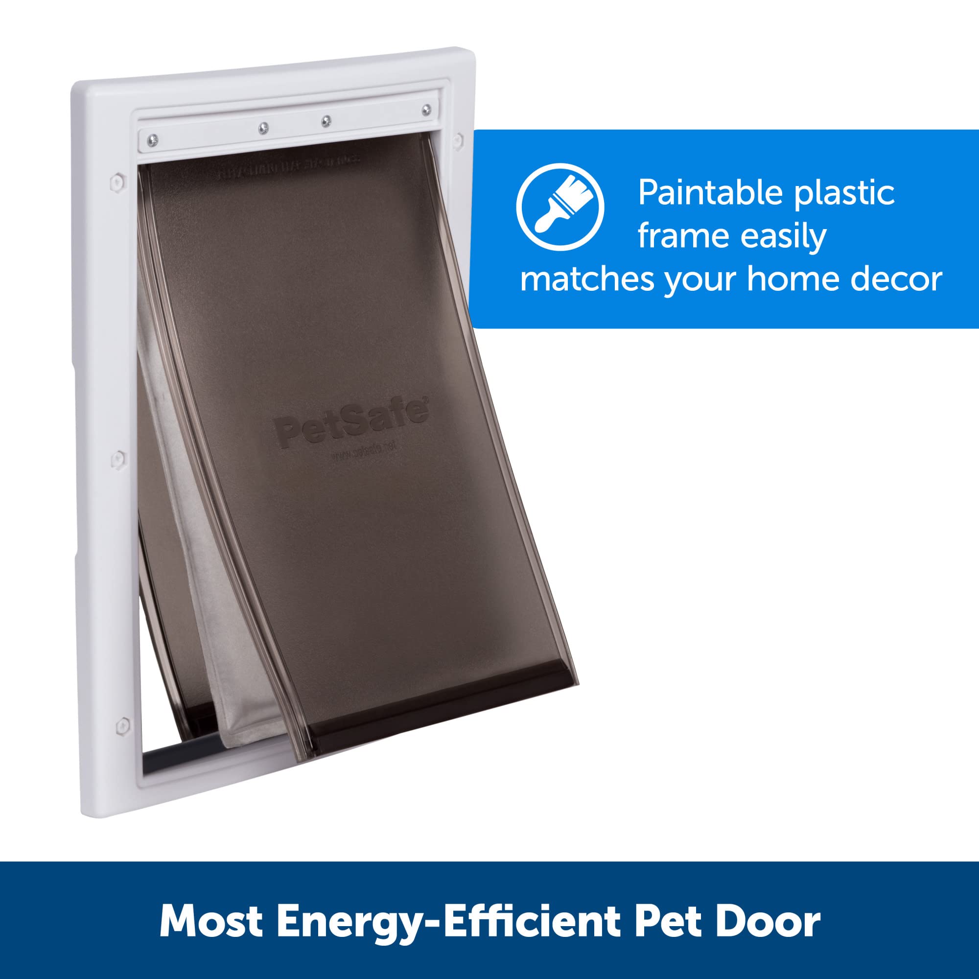 PetSafe Extreme Weather Never Rust Pet Door - Energy Efficient Cat & Dog Door for Medium Pets - Perfect for Indoor & Outdoor Use in All Seasons