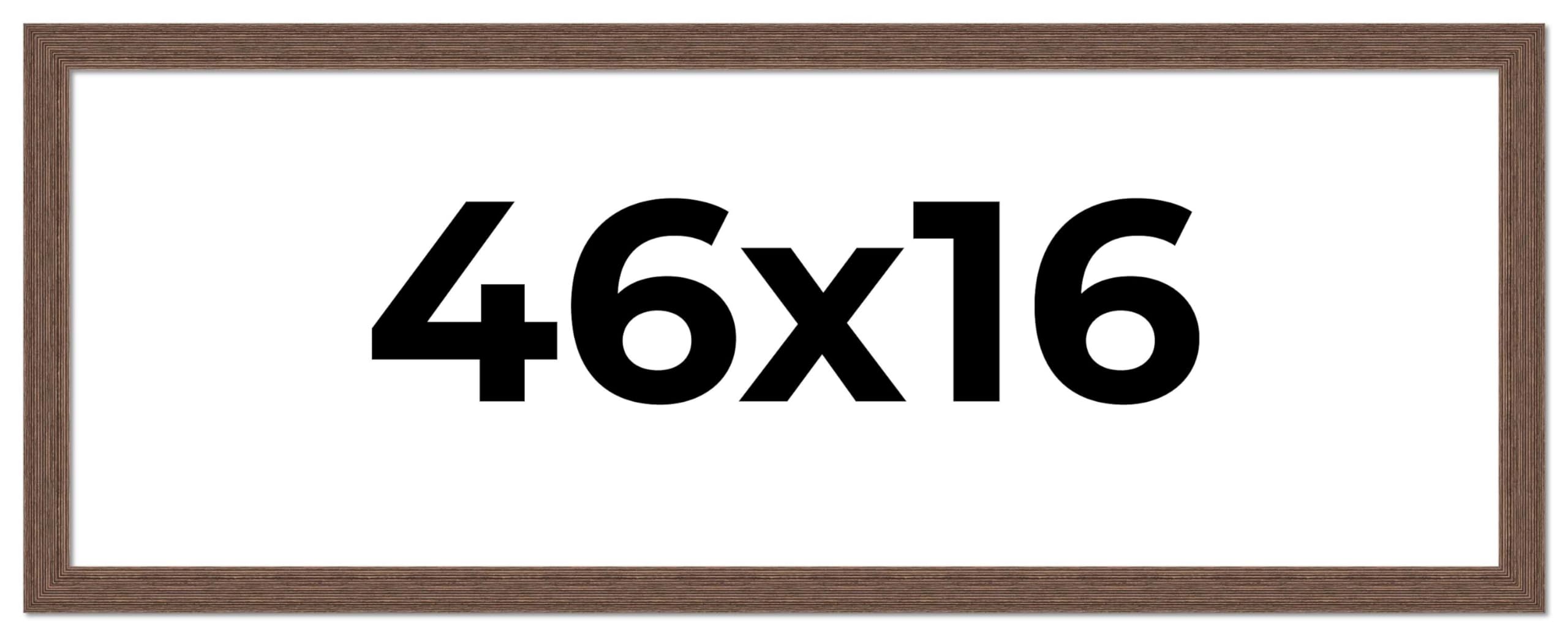 46x16 Inch Distressed Brown Barnwood Picture Frame - Rustic Farmhouse Photo Frame with UV Acrylic Shatter Guard & Acid-Free Backing | Perfect for Wall Decor, Family Photos, Living Room, Bedroom, Office Display