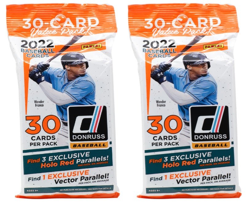 2022 Panini Donruss MLB Baseball Cards - Lot of 2 Hanger Packs | Collectible Trading Cards for Baseball Fans | Perfect for Collectors, Gifts, and Fantasy Sports Enthusiasts