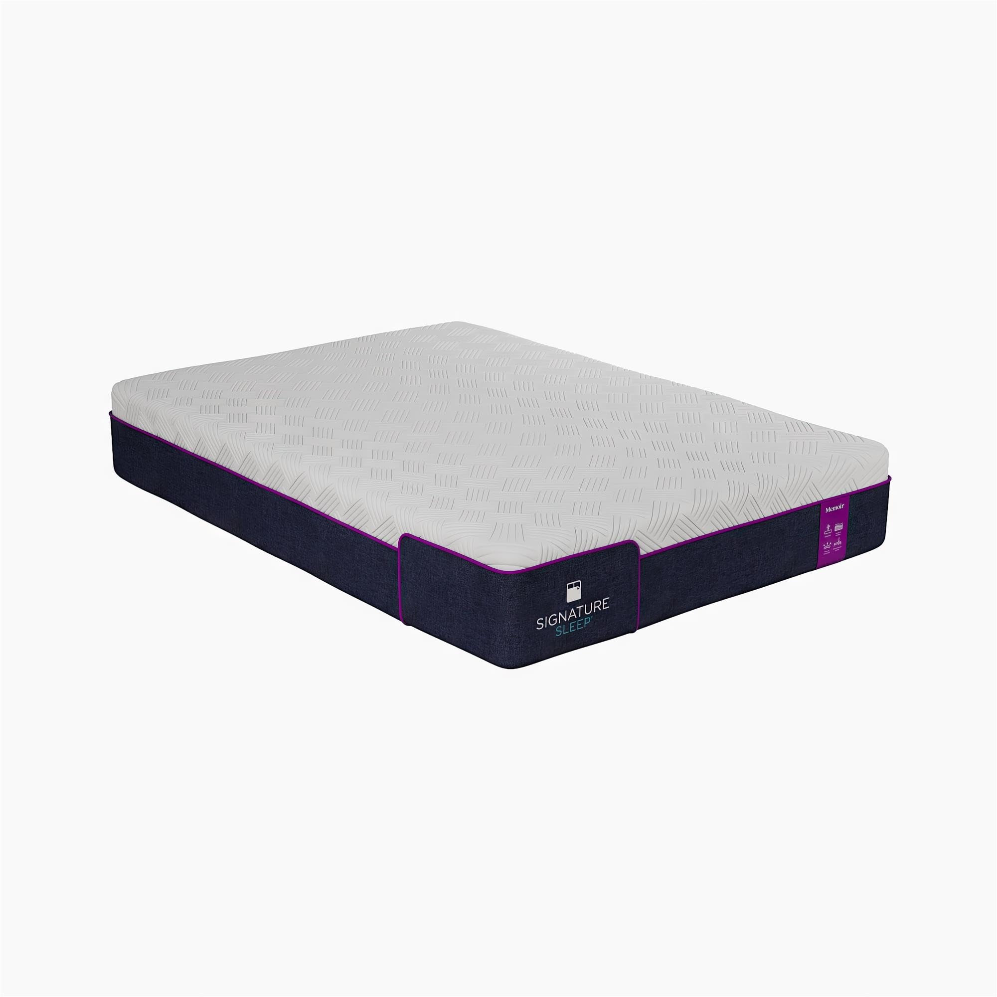 Signature Sleep Memoir 10 Inch Medium Firm Memory Foam Mattress - CertiPUR-US & OEKO-TEX Certified - Full Size Bed Mattress in White - Perfect for Guest Rooms, Dorms & Small Apartments