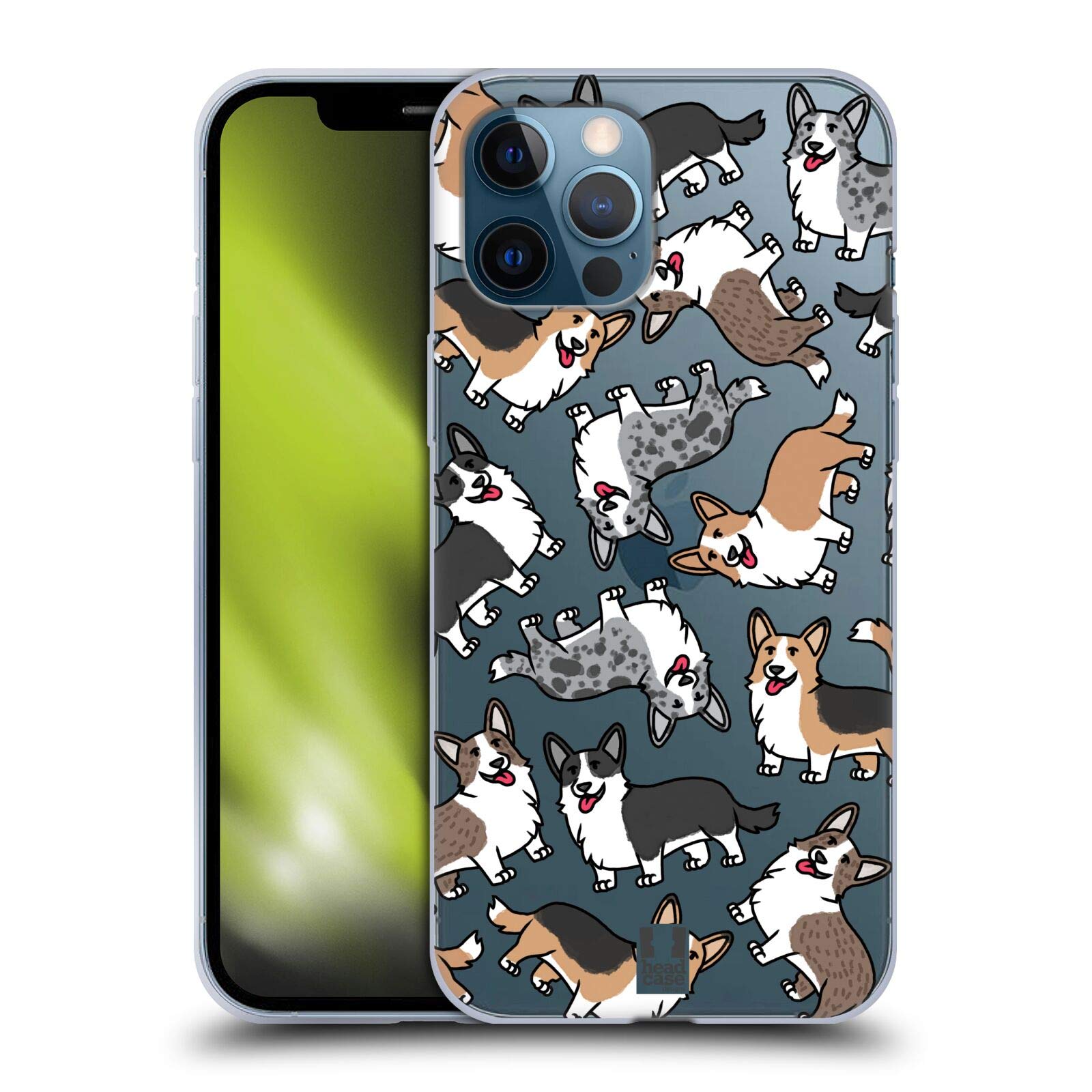 Head Case Designs Cardigan Welsh Corgi Dog Breed Patterns 10 Soft Gel Case Compatible with Apple iPhone 12 Pro Max - Cute Pet Lover Accessory for Daily Use, Work & Travel